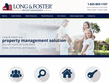 Tablet Screenshot of longandfoster-propertymanagement.com